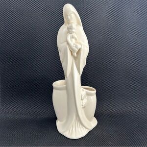 Haeger USA Madonna and Child Ceramic Planter Figurine 11'' Tall Matte Glaze